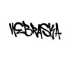 © frawwws - textured sprayed graffiti tagging letters NEBRASKA city name isolated in black