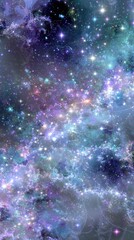 Wall Mural - Vibrant Colorful Space Nebula With Stars