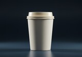 Blank Coffee Cup on Dark Background