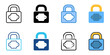 © anilofex - Padlock icon set multiple style collection