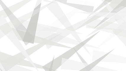 Wall Mural - abstract white and grey on light silver background modern design. transparent material in 3d triangl