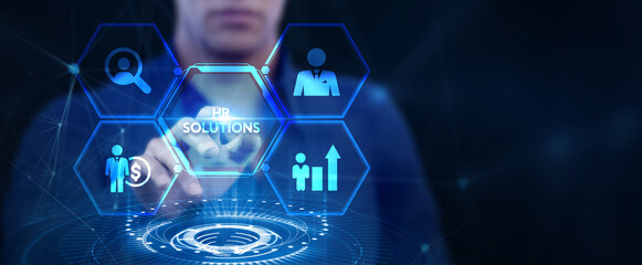 Business, Technology, Internet and network concept. HR Solutions.