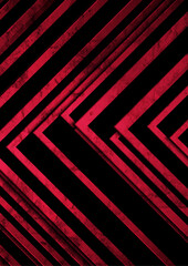 Wall Mural - black and red grunge stripes abstract geometric tech background. vector flyer design