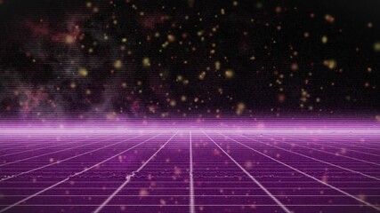 Wall Mural - animation of glowing green fireworks over black background