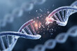 © Artificial South - A detailed view of a broken DNA strand in a macro shot, symbolizing genetics and scientific innovation