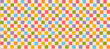 © ksania - Seamless abstract childish checkered pattern. Colorful hand drawn texture rough squares grid, vector playful checkerboard print