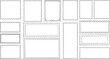 © Ahmad - Collection of blank postage stamp outlines perfect for creative design projects
