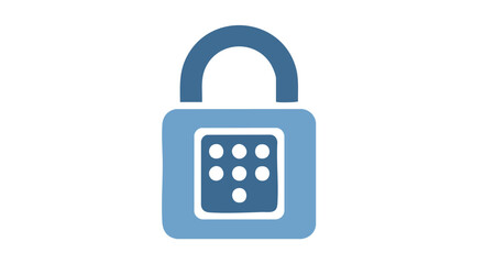 Digitally secured: A modern rendition of a padlock emphasizing digital access control security