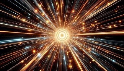 Animated glowing speed lines, looping background, modern technology.