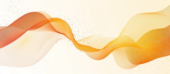 Wall Mural - Abstract Orange and Yellow Wavy Lines with Glitter