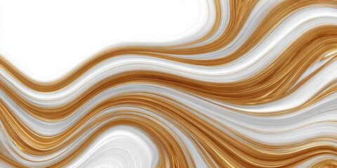 Wall Mural - Elegant Swirling Gold Texture with Fluid Wave Patterns, Luxurious Abstract Background Design Art