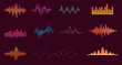 © dariachekman - A set of sound wave equalizers in futuristic colors