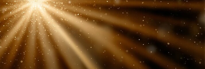Wall Mural - golden radiance illuminating a serene landscape with beams of light and sparkling dust particles