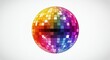 © Bella - Colorful rainbow disco ball graphic design