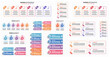 © andreyorb - Big collection of business infographic design template with options, steps or processes. Can be used for workflow layout, diagram, number options, web design