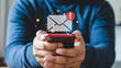 © Muhammad - Email notification on mobile phone concept for new message inbox spam alert and business communication
