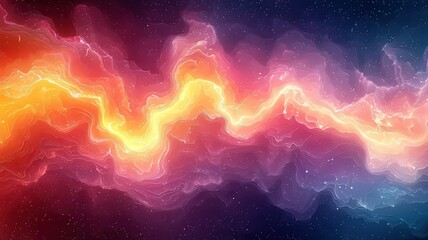 Wall Mural - vibrant cosmic swirl of orange and blue hues, creatig a mesmerizing abstract sace background perfect