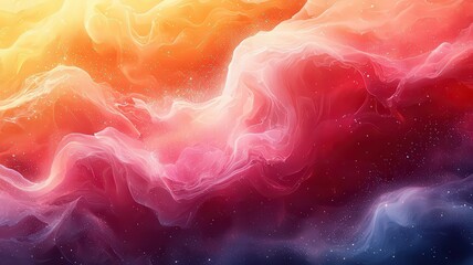 Wall Mural - vibrant abstract cosmic swirl in warm hues of orange pink, and purple, evokinga sense of wonder and 