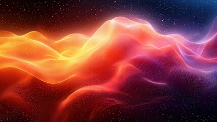 Wall Mural - vibrant abstract wave of flowing colors in a cosmic ackdrop, evoking energy an creativity, perfect f