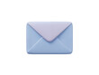 © Creative Vector - Soft blue and lavender 3d envelope icon representing communication and messaging isolated on transparent background
