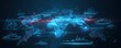 © PengAI - A digital map featuring military ships and a network of connections, symbolizing global naval presence and advanced technology.