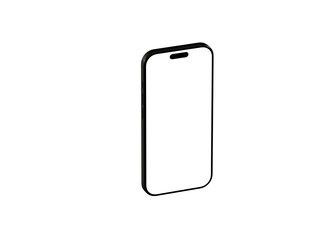 High-quality image of a modern smartphone with a blank screen, ideal for app presentations or website designs.