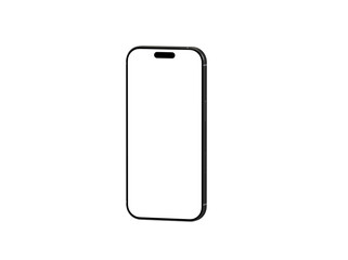 High-quality stock photo of a modern smartphone with a blank white screen and black frame. Perfect for app presentations, website designs, and technology concepts.