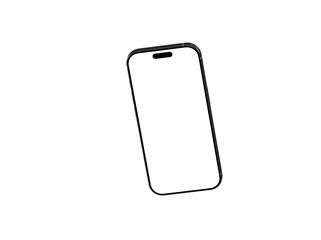 High-quality image of a modern smartphone with a blank screen, perfect for app presentations or website mockups.