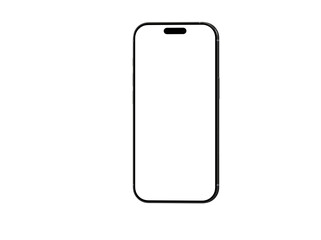 High-quality stock photo of a modern smartphone with a blank screen, perfect for app presentations or website designs.  Clean, minimalist style.