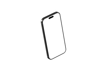 High-quality image of a modern smartphone with a blank screen, ideal for app presentations or website mockups.