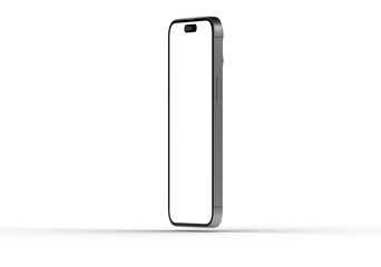 High-quality image of a sleek smartphone with a blank screen, perfect for app presentations or website mockups. Download now!