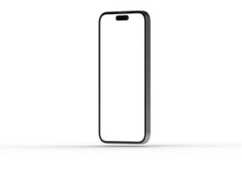 High-quality image of a modern smartphone with a blank screen, perfect for app presentations or website mockups.