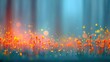 © tashechka - Colorful flowers bloom with vibrant lights in a serene forest setting