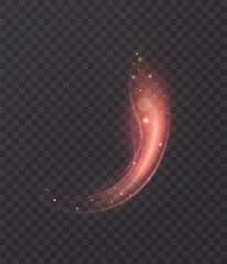 Wall Mural - light swirl trail of bright red glowing lines with magical glitter light effect. glow effect for des