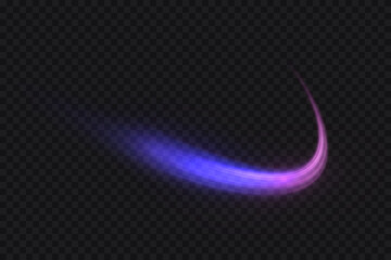 Wall Mural - purple swirl glow effect from bright lines with magical shimmer energy. magical design for fairy tal
