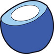 © Skpollob - Blue Coconut Tropical Half on Transparent Background