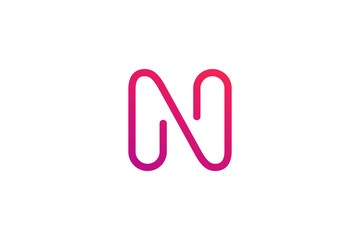 Wall Mural - Letter N logo icon design template elements