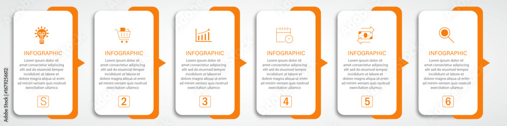 Timeline business process visualization with icon | Modern infographic ...