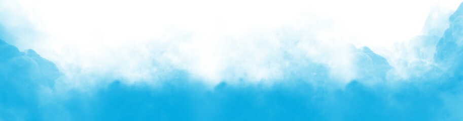 Wall Mural - vector realistic smoke cloud or light blue fog, abstract gas on transparent background