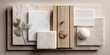 © The Little Hut - Neutral Interior Design Mood Board with Marble, Wood, and Textured Fabrics for Modern Home