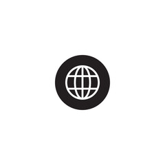 Globe icon web design vector symbol earth internet world sign