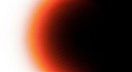 Wall Mural - Orange gradient fading into black background with light leak effect