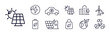 © Cezar_911 - Ecology outline icon set, modern vector pack of renewable energy and sustainability