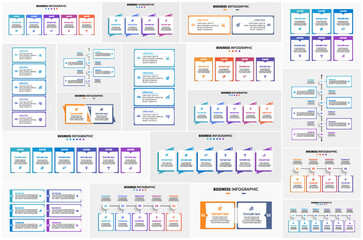 Wall Mural - collection of business infographic design template with options, steps or processes. can be used for