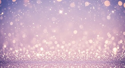 Soft focus bokeh background with shimmering purple and pink glitter and light effects