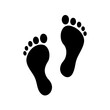 © Atique62 - Simple footprints, bare feet, walking on air, black silhouettes on white background