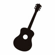 © Sujon - Elegant acoustic guitar silhouette art piece on a crisp white backdrop