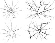 © SAGOR - Broken transparent glass vector template for a design background. cracked and distressed dry ground, featuring jagged, organic fissures and subtle granular details against a stark white background.