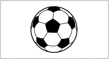 A black and white soccer ball with a pattern of pentagons and hexagons.
