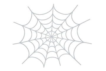 Intricate spider web forming a symmetrical pattern of concentric circles on a transparent background, ideal for halloween projects